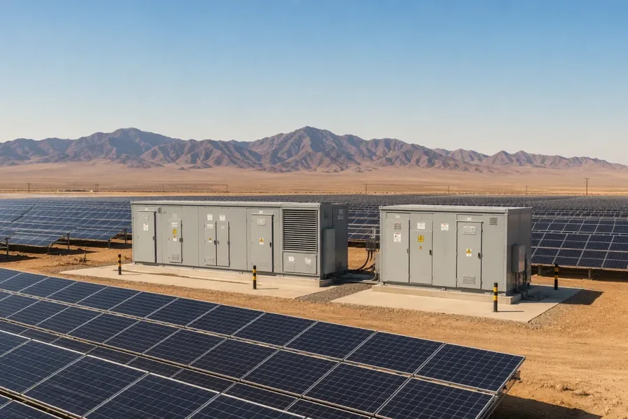 Desert Solar Plant — Inverter Stations